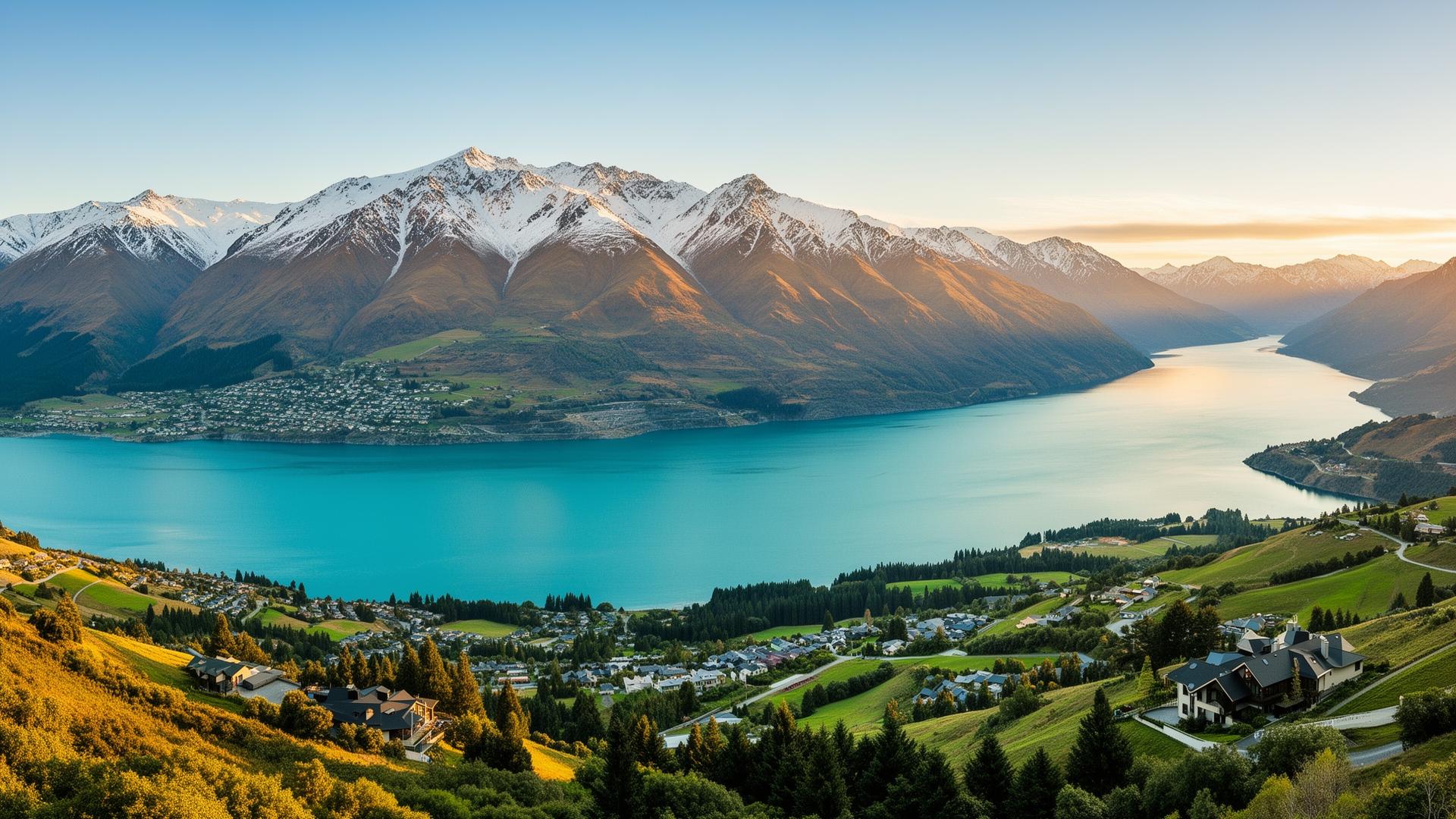 Queenstown, New Zealand panoramic view